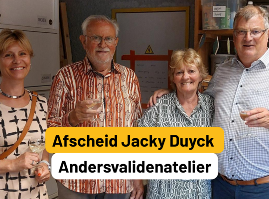 Afscheid Jacky Duyck, bezieler van het atelier voor andersvaliden