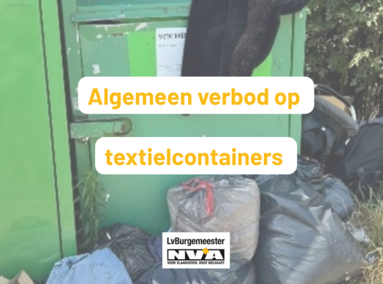 Textielcontainers verdwijnen uit het Dilbeekse straatbeeld