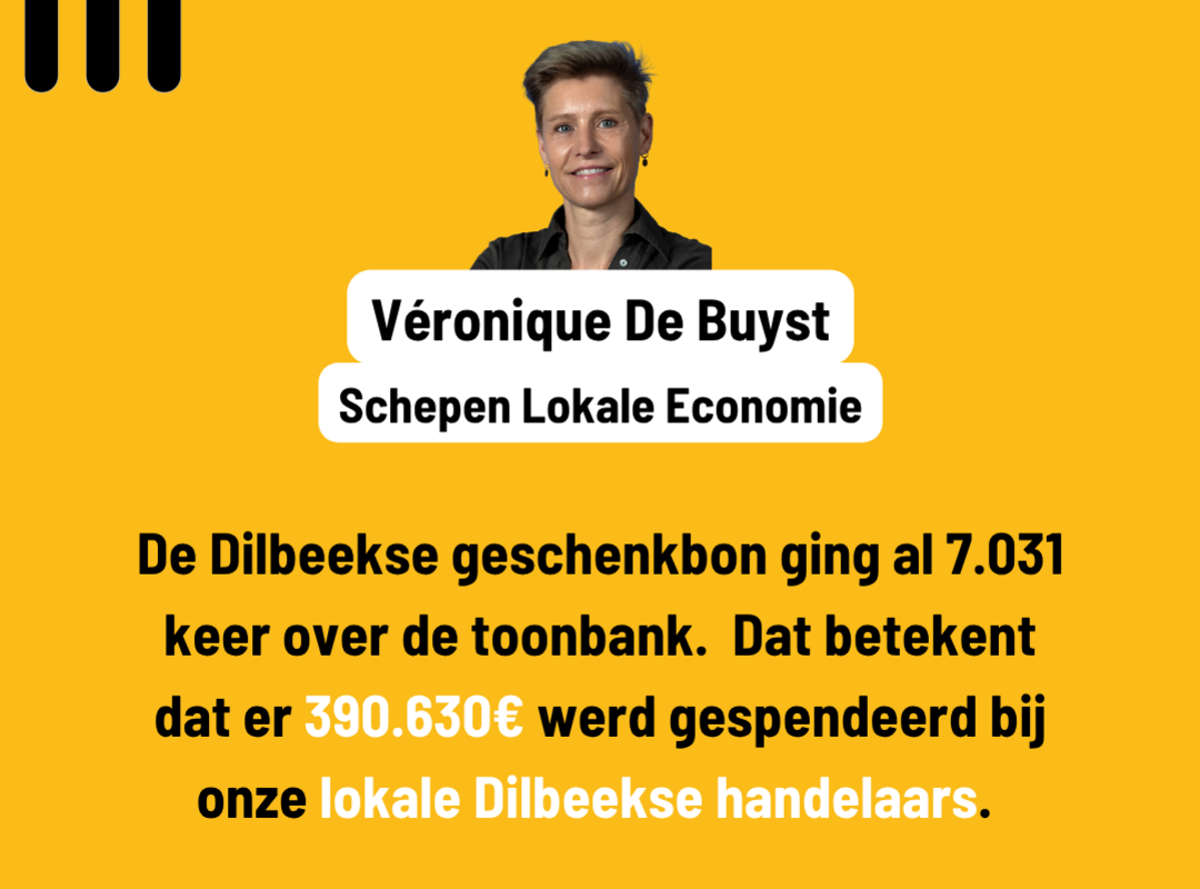 Dilbeekse geschenkbon gaat 7.031 keer over de toonbank 