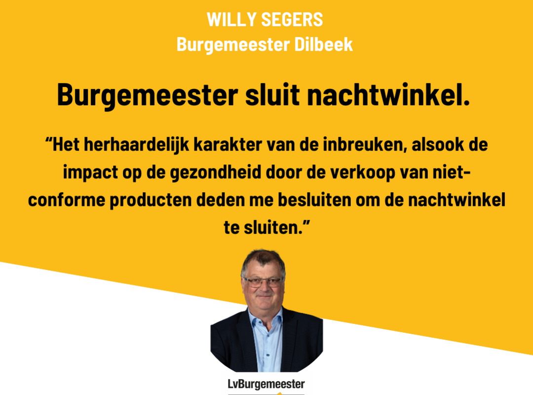 Burgemeester sluit nachtwinkel